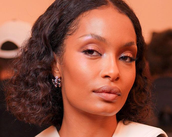 Yara Shahidi at the Loewe fashion show as part of Spring/Summer 2026 Paris Fashion Week on October 03, 2025 in Paris, France