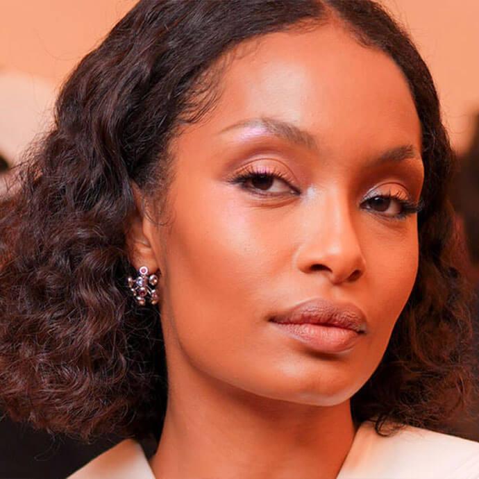 Yara Shahidi at the Loewe fashion show as part of Spring/Summer 2026 Paris Fashion Week on October 03, 2025 in Paris, France