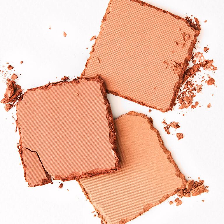 A swatch image of three different shades of bronzer products Desktop