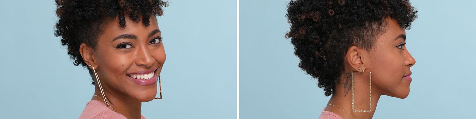 Nzinga Nails shows off her crochet braids. Desktop