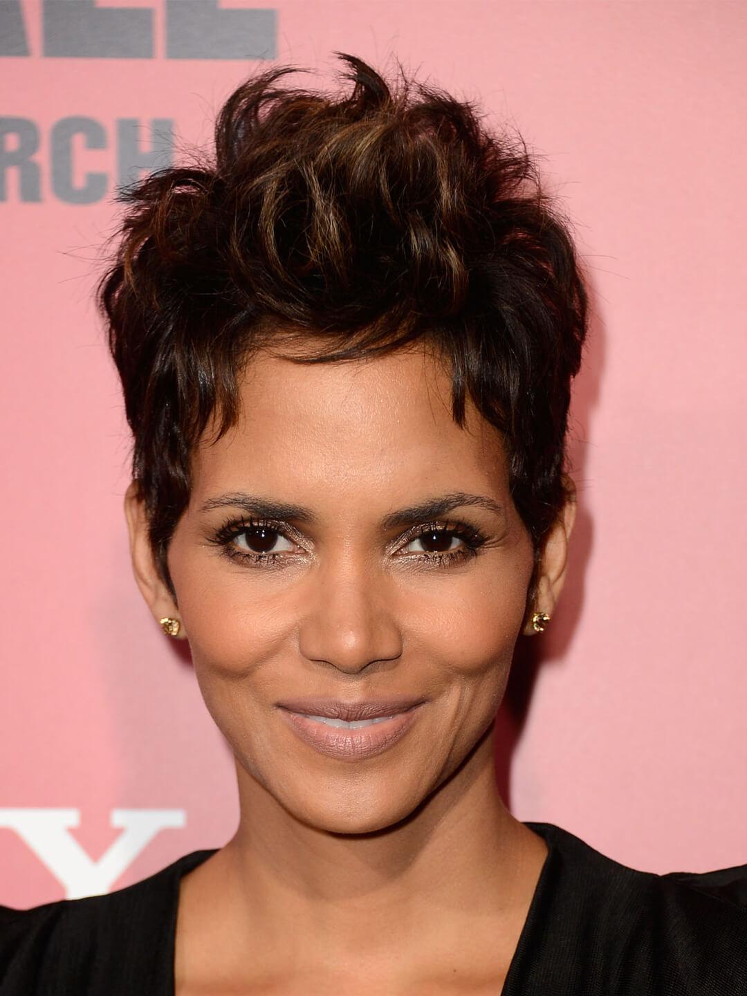 Halle Berry rocking a textured pixie cut hairstyle Desktop