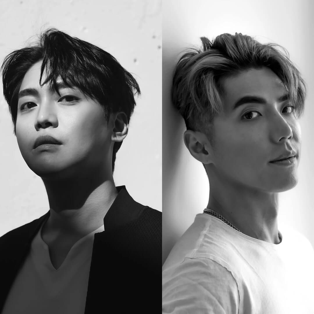 Black and white portrait image of Aiden and Ash Kim Desktop