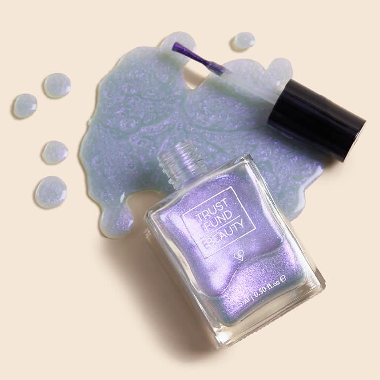 A close-up of Trust Fund Beauty's nail polish in Mermaid Vibes Desktop