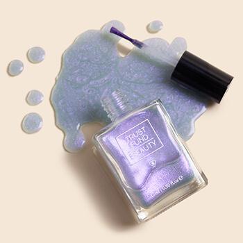 A close-up of Trust Fund Beauty's nail polish in Mermaid Vibes Mobile