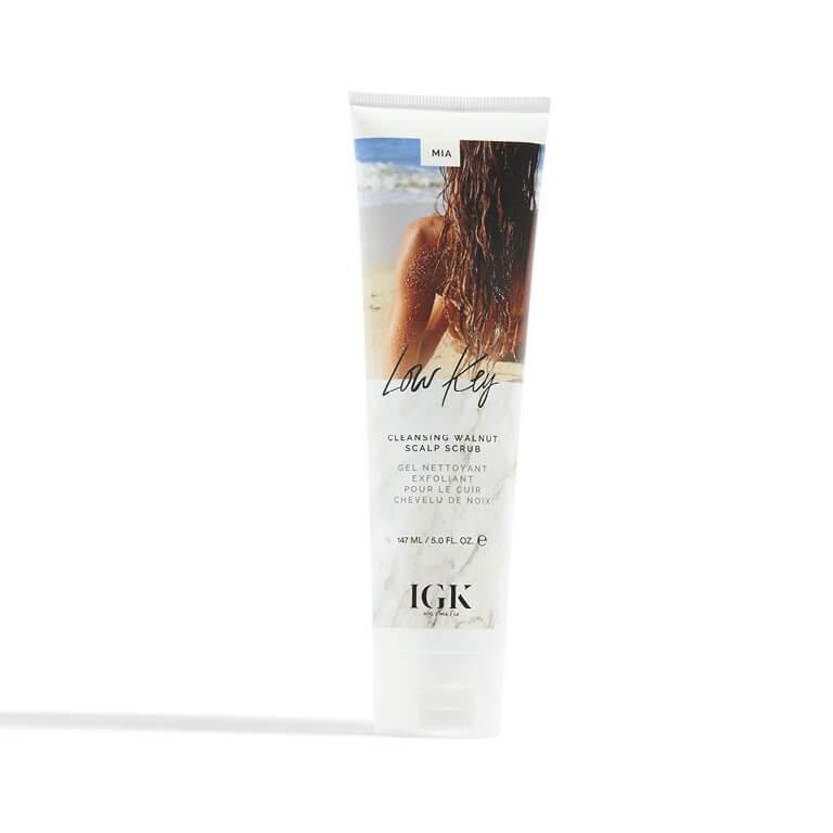 IGK Hair Low Key Cleansing Walnut Scrub is great for removing scalp buildup. Desktop