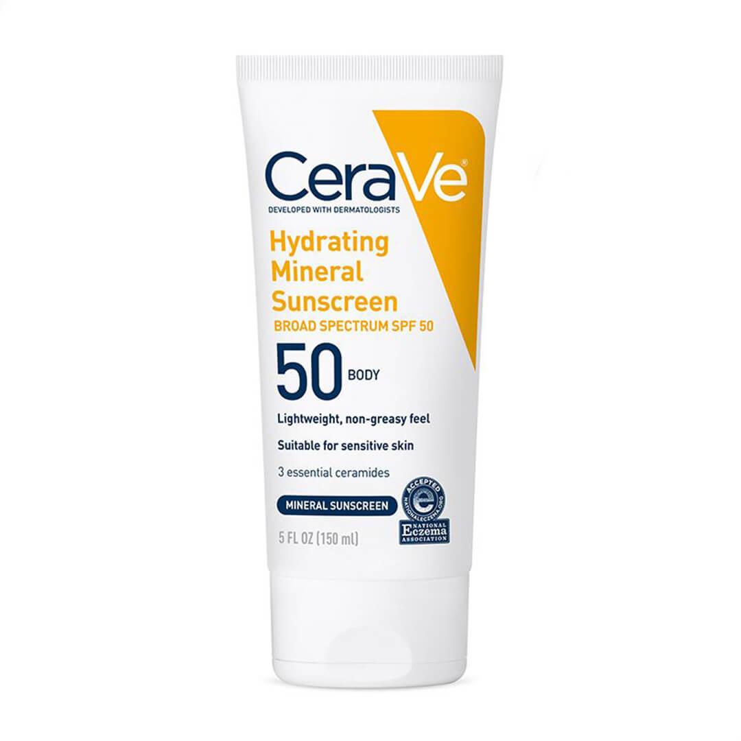 CERAVE Hydrating Mineral Sunscreen SPF 50 Body Lotion Mobile