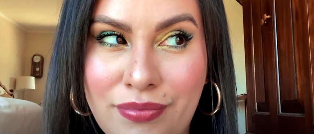 Close-up image of Bethany Blair glammed up