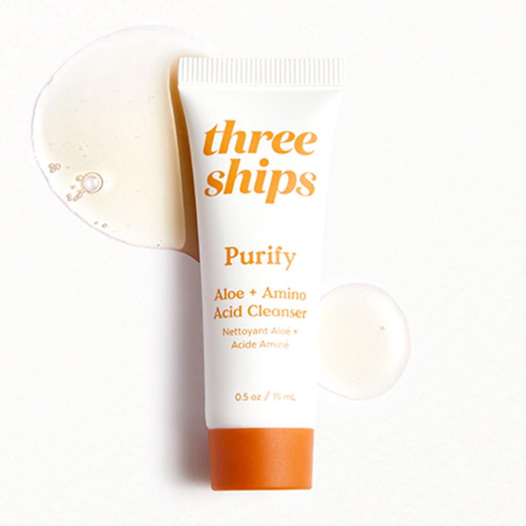 THREE SHIPS Purify Aloe + Amino Acid Cleanser Mobile