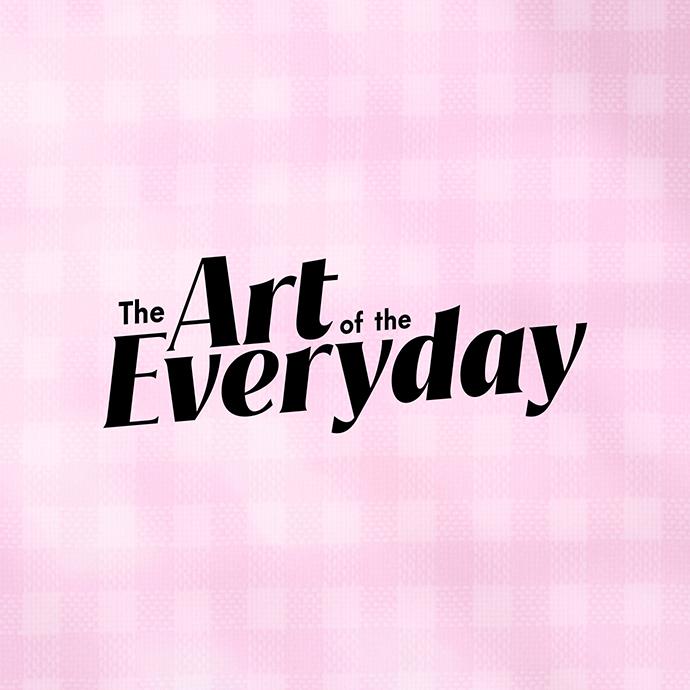 Graphic reading “The Art of the Everyday” on a soft pink patterned background, representing IPSY’s May theme focused on effortless, personal beauty routines