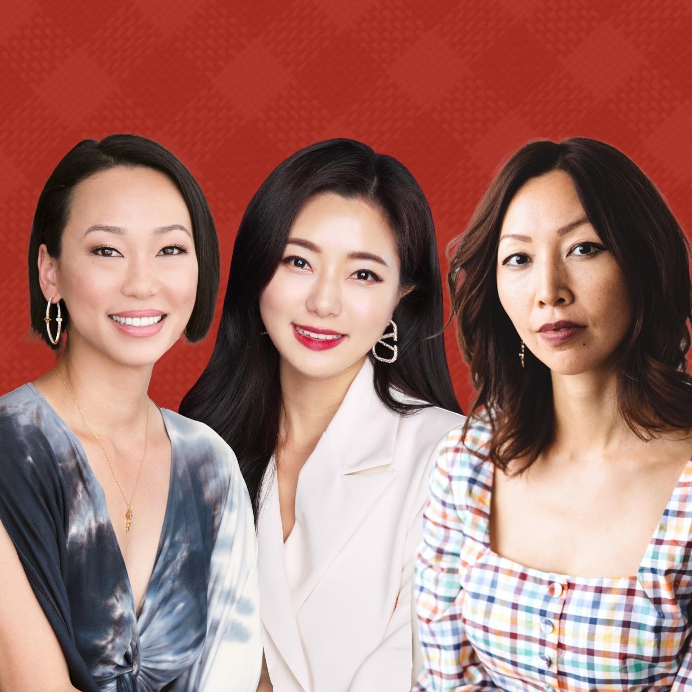 3 headshots of Asian beauty brand founders