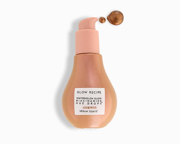 01 best-liquid-bronzer GLOW RECIPE Watermelon Glow Niacinamide Hue Drops Sun Glow