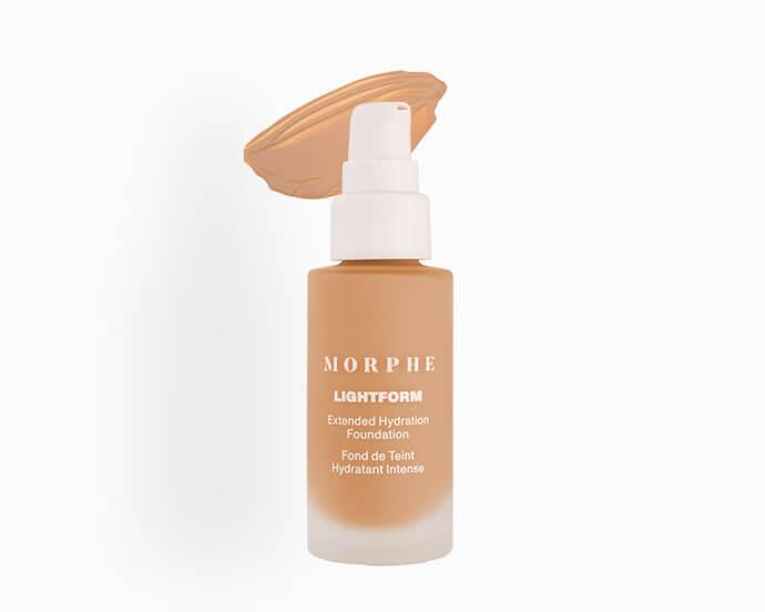 MORPHE-Lightform-Extended-Hydration-Foundation-TAN-16N with-swatch