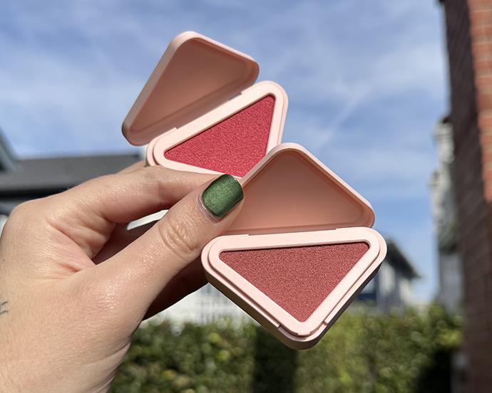 Holding Open Blushes Outside