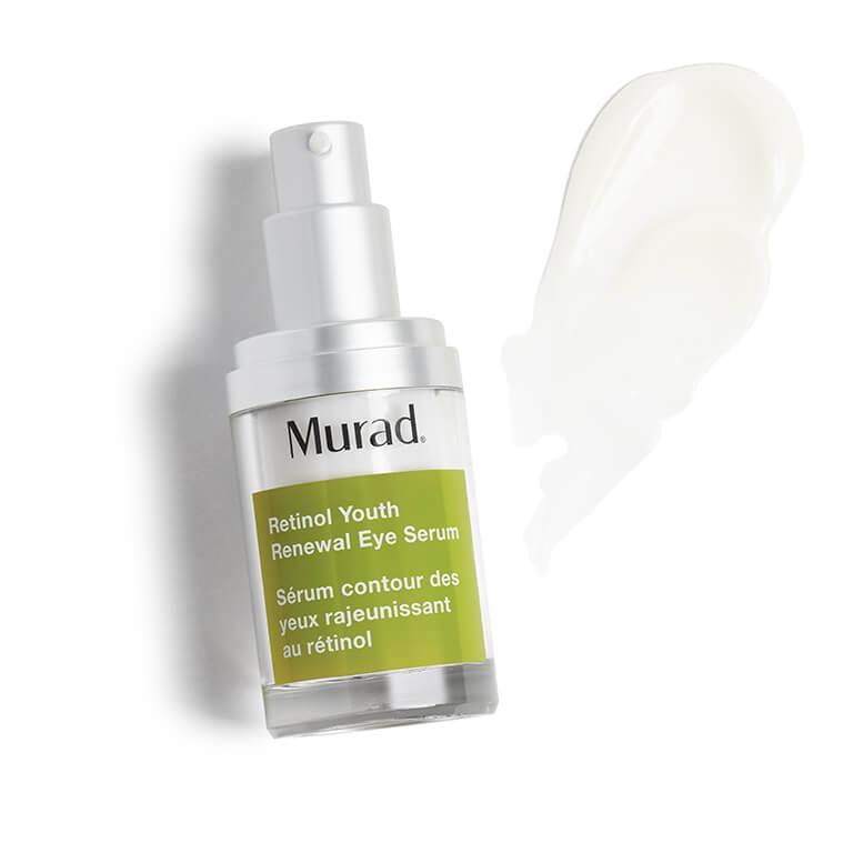 An image of MURAD Retinol Youth Renewal Eye Serum and an image of PALMETTO DERMA Retinol & Peptide Infused Lifting Eye Cream Mobile
