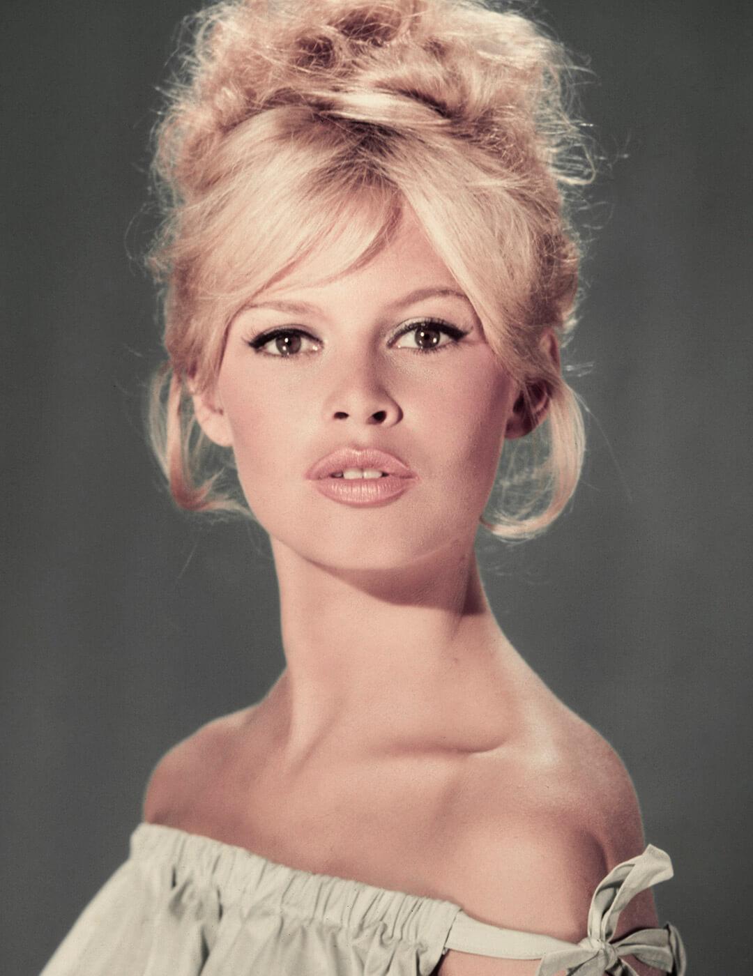 Old studio portrait of actress and model Brigitte Bardot Mobile