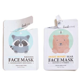 LOOK AT ME Sweet Honey Bear & Aqua Moisture Raccoon Sheet Mask Set Mobile