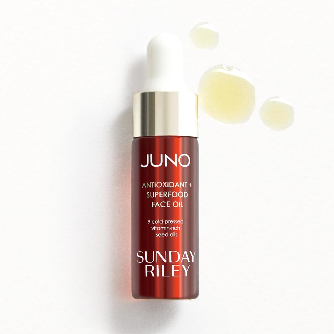 An image of SUNDAY RILEY Juno Antioxidant + Superfood Face Oil. Mobile