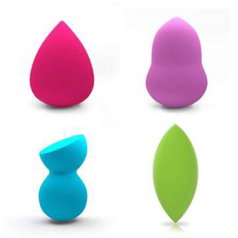Different shapes of makeup sponges or beauty blenders Mobile