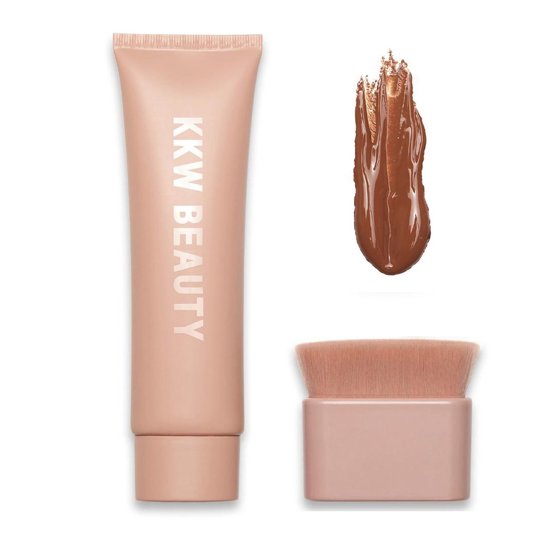 KKW BEAUTY Skin Perfecting Body Foundation & Brush Duo Mobile