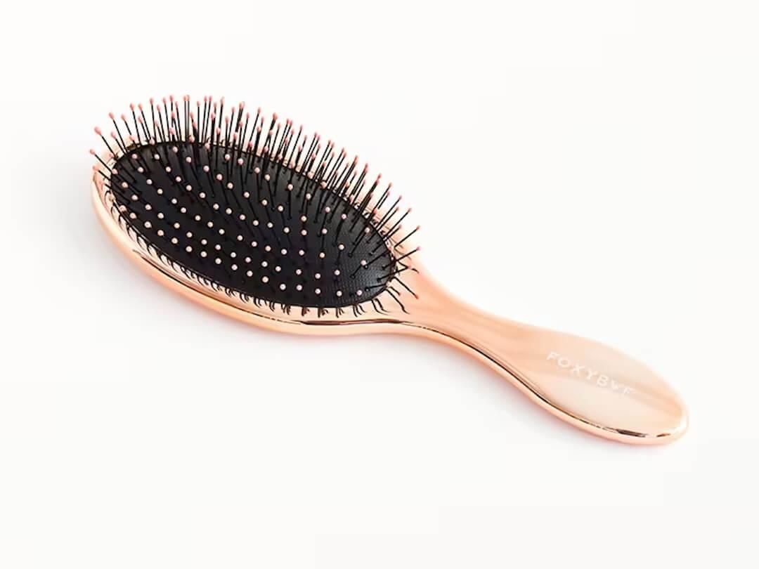 FOXYBAE Rose Gold Detangling Brush Mobile