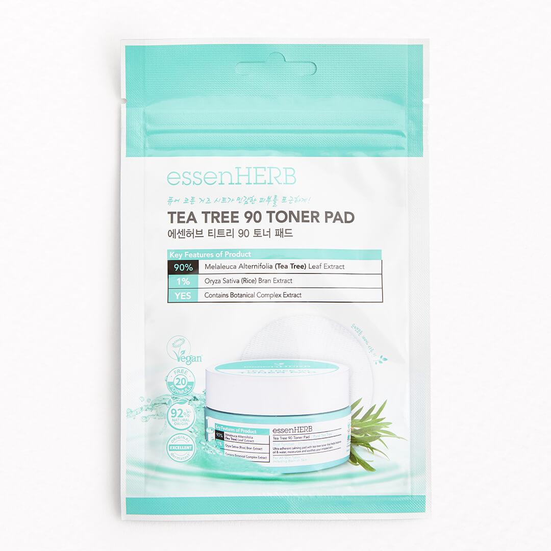 ESSENHERB Tea Tree 90 Toner Pad Desktop