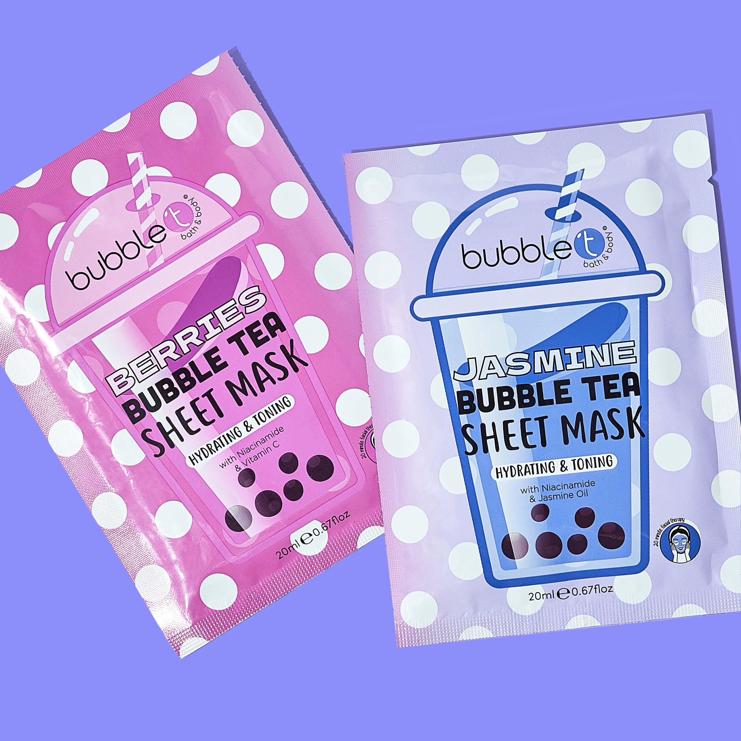 BUBBLE T COSMETICS Sheet Mask Duo in Berries and Jasmine Desktop