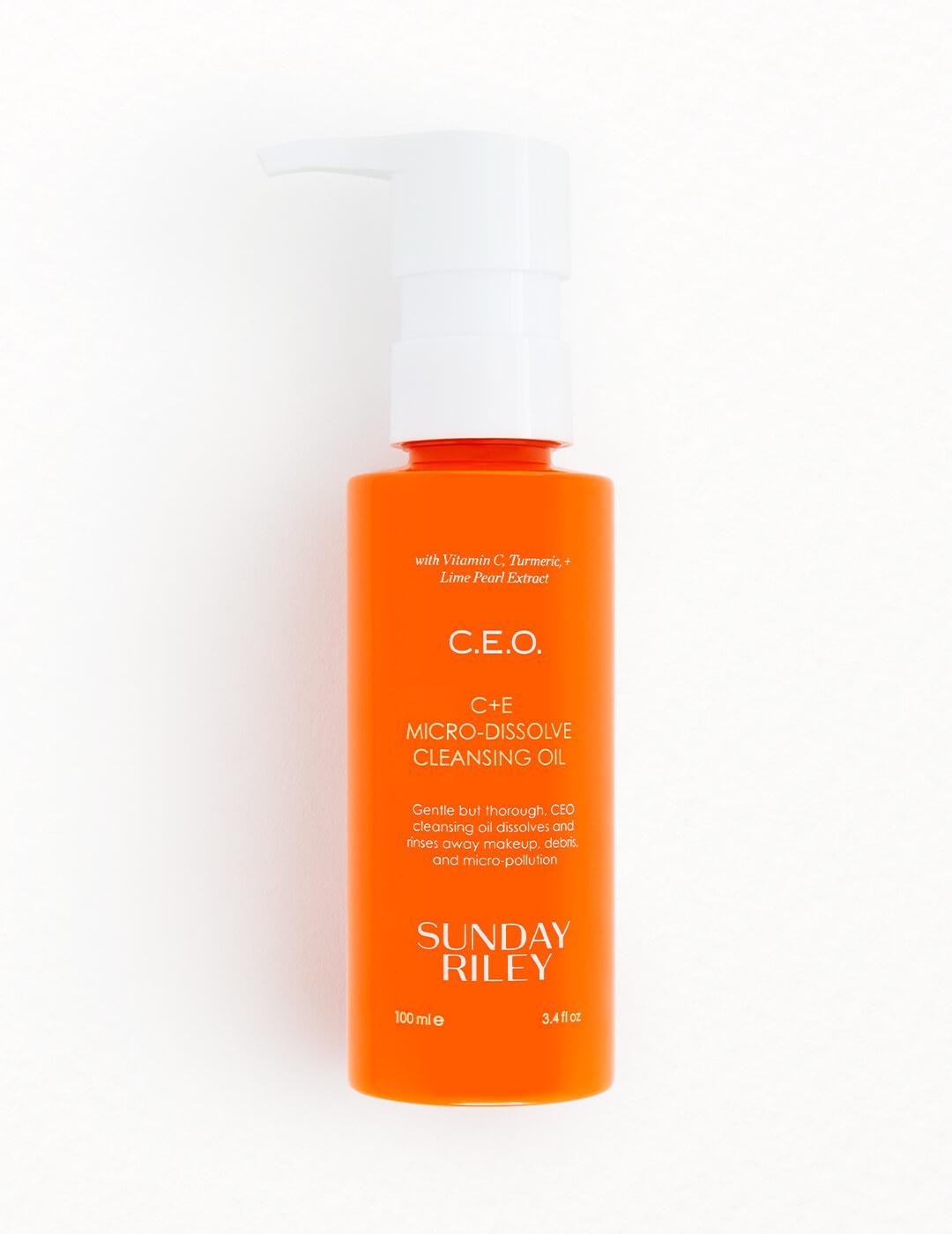 An image of SUNDAY RILEY C.E.O. C + E Micro-Dissolve Cleansing Oil. Desktop