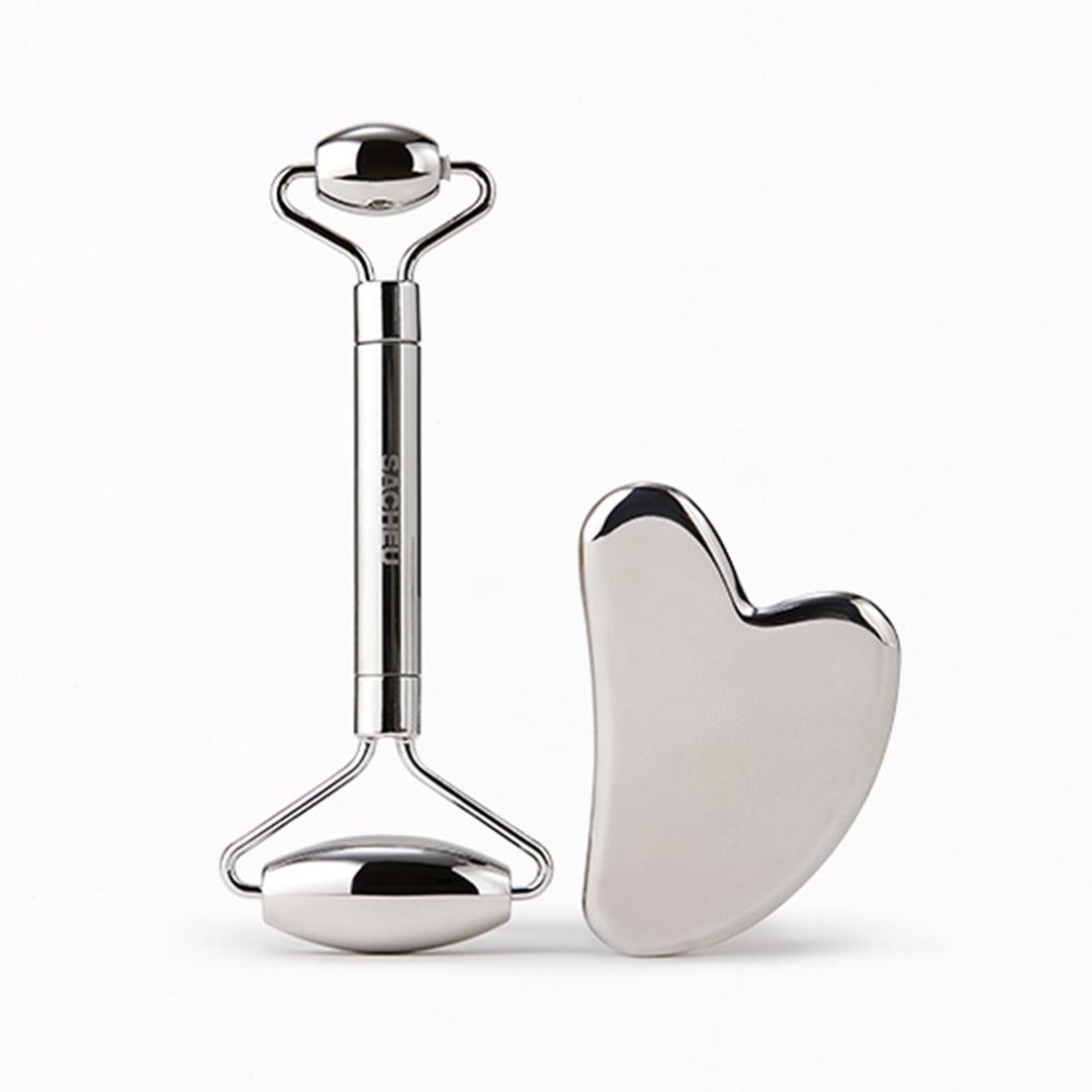 SACHEU BEAUTY Facial Roller and Gua Sha Duo Desktop
