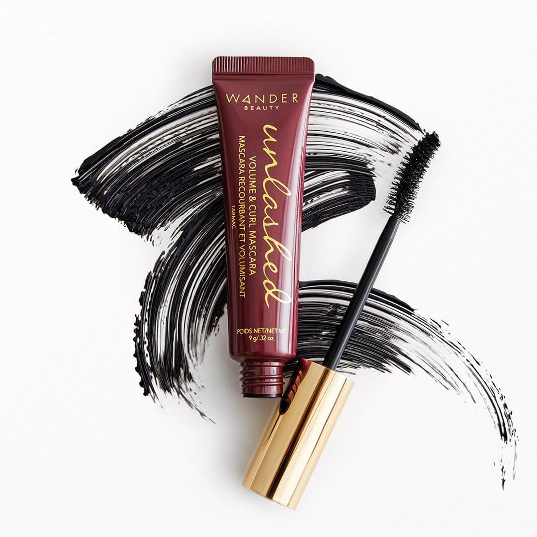 An image of WANDER BEAUTY Unlashed Volume & Curl Mascara. Desktop