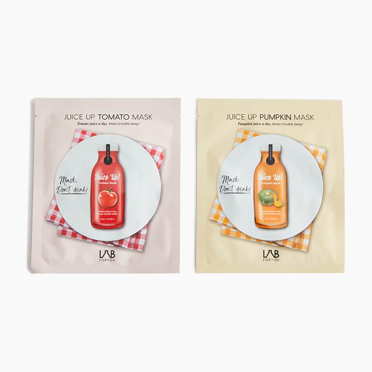 LAB FOR YOU Tomato and Pumpkin Sheet Mask Set Desktop