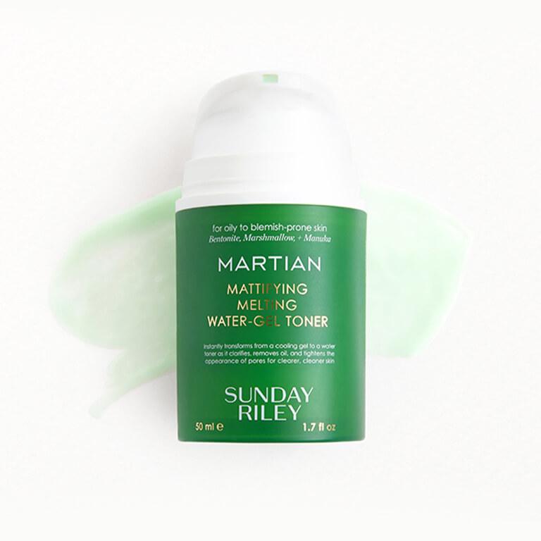 An image of SUNDAY RILEY Martian Mattifying Melting Water-Gel Toner. Desktop