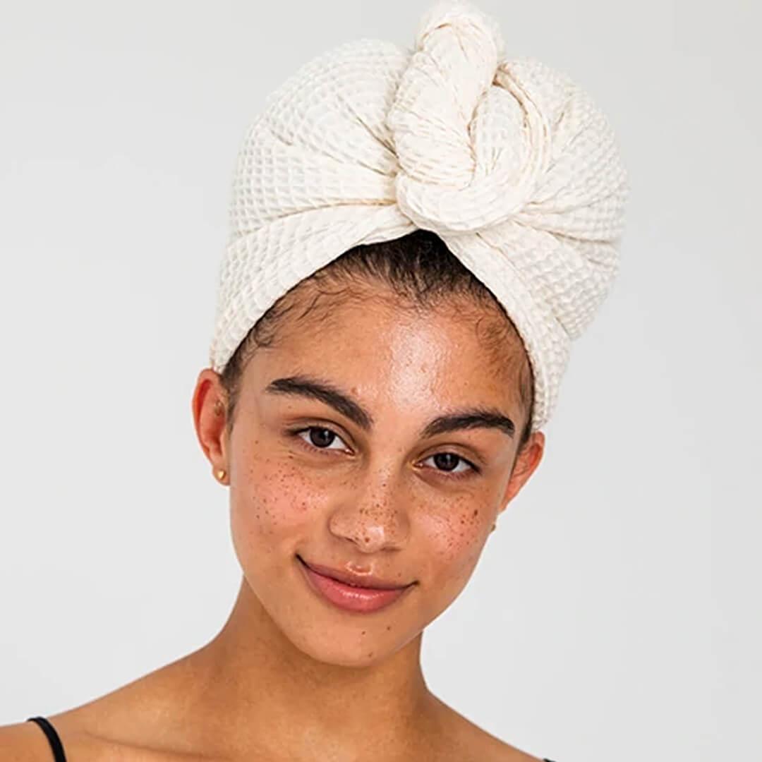 ETTITUDE Waffle Hair Towel Desktop