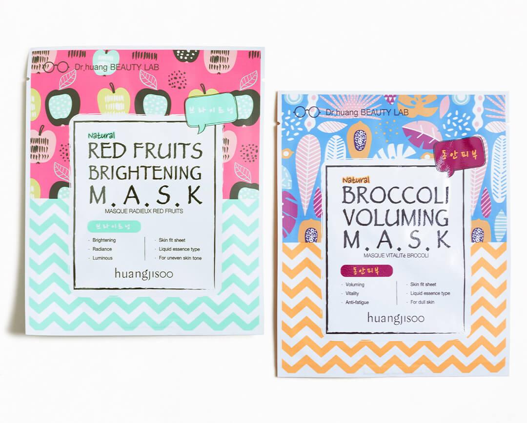 HUANGJISOO Broccoli Plumping Mask & Red Fruits Brightening Mask Mobile