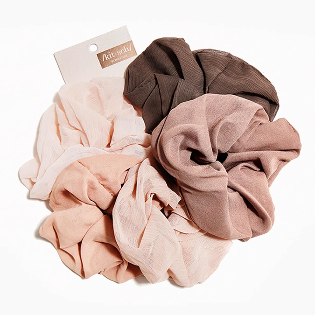 KITSCH Crepe Scrunchies in Terra Cotta Desktop
