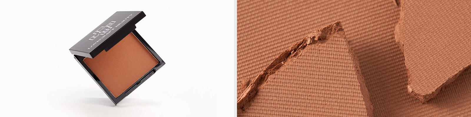 An image of LOVECRAFT BEAUTY bronzer and a closeup image of bronzer compact makeup Desktop