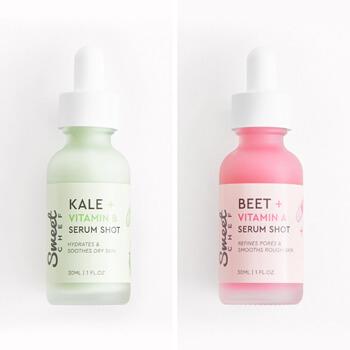 An image of SWEET CHEF Kale + Vitamin B Serum Shot and Beet + Vitamin A Serum Shot Mobile