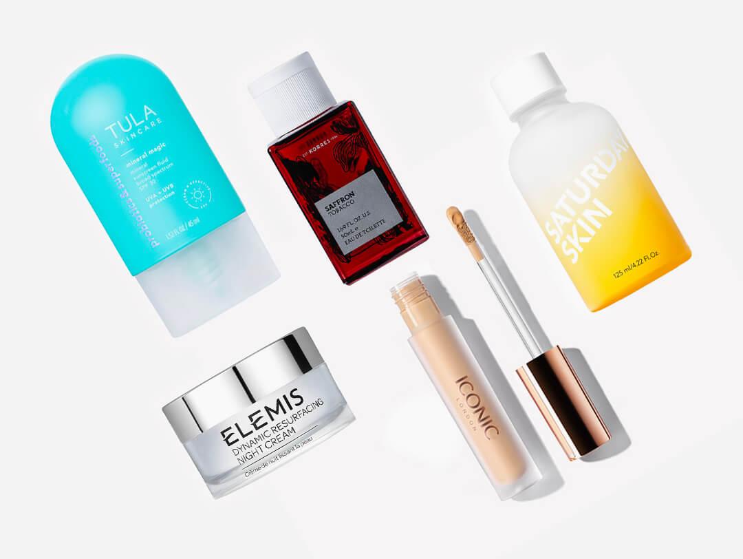 October 2023 IPSY Shop product spoiler compilation including perfume, face cream, and toner. Desktop