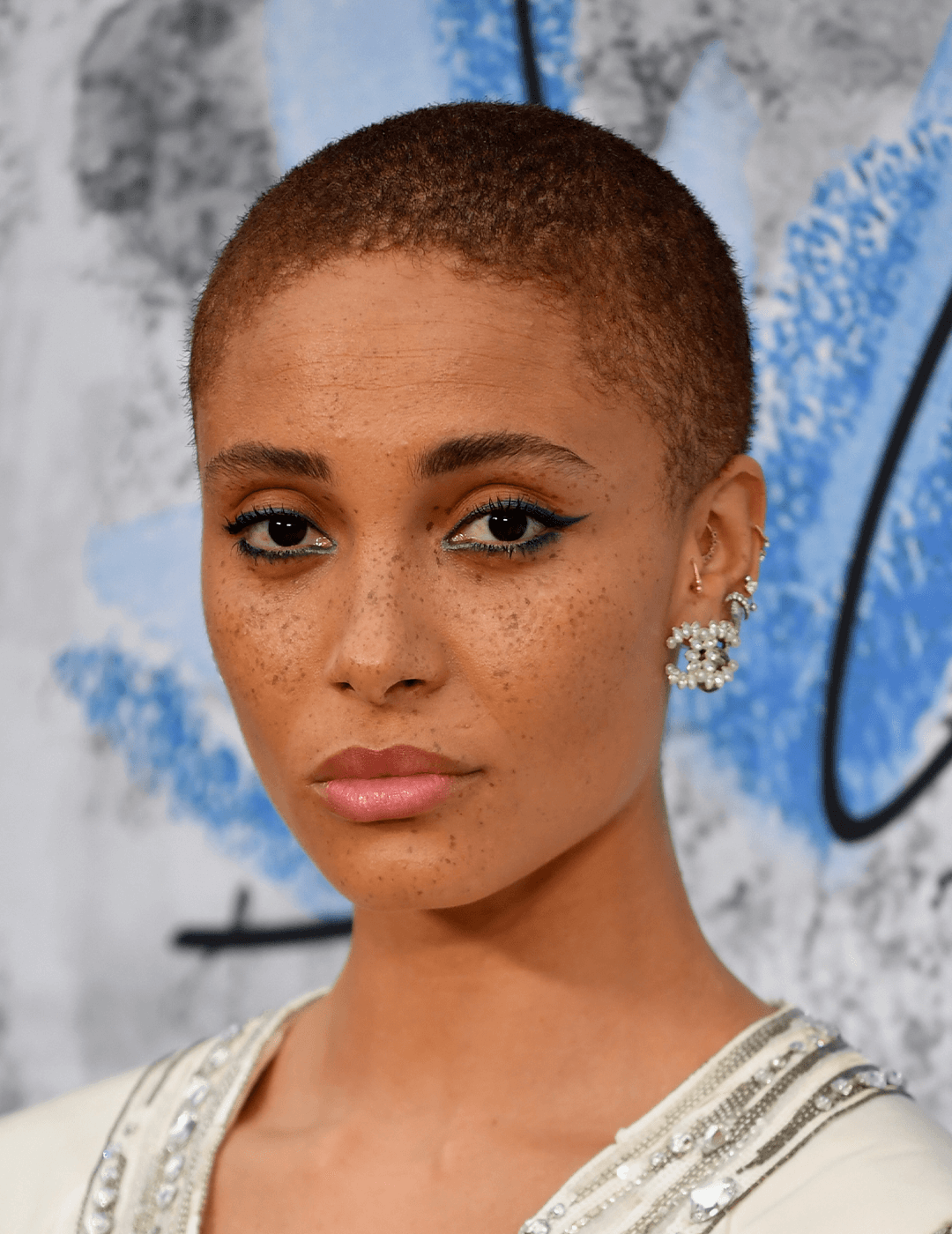 Adwoa Aboah rocking a buzz cut hairstyle Mobile