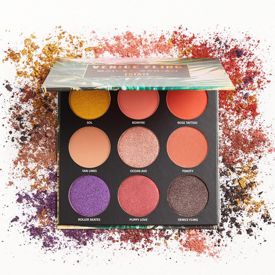An image of ESTATE COSMETICS Estate Cosmetics X Bailey Sarian Venice Fling Eyeshadow Palette. Desktop