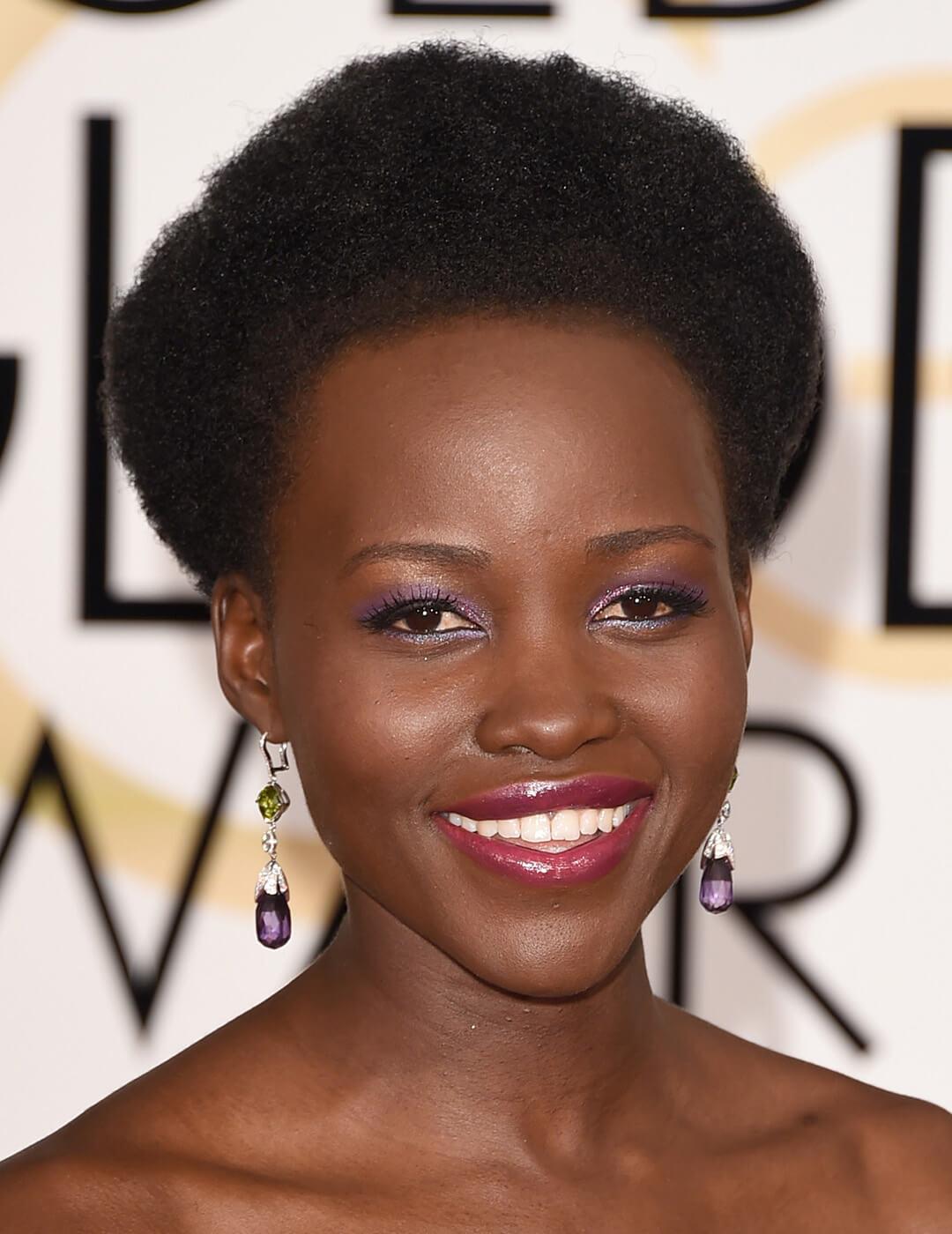 Actress Lupita Nyong'o attends the 72nd Annual Golden Globe Awards at The Beverly Hilton Hotel on January 11, 2015 in Beverly Hills, California. Desktop