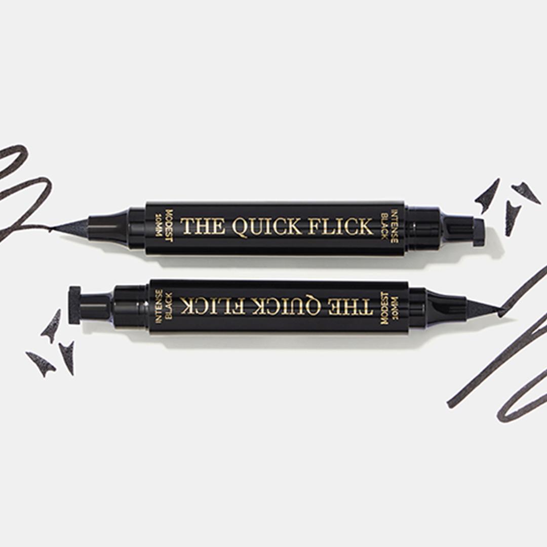 THE QUICK FLICK Perfect Wings Eyeliner Stamp in Modest 10mm Intense Black Desktop
