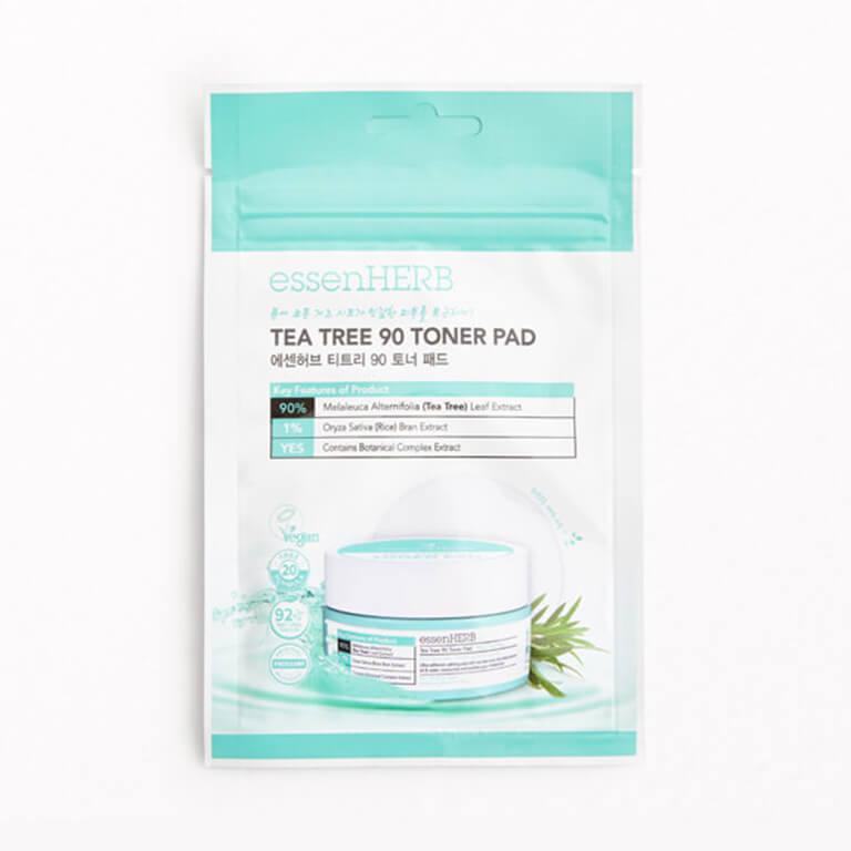 ESSENHERB Tea Tree 90 Toner Pad Desktop