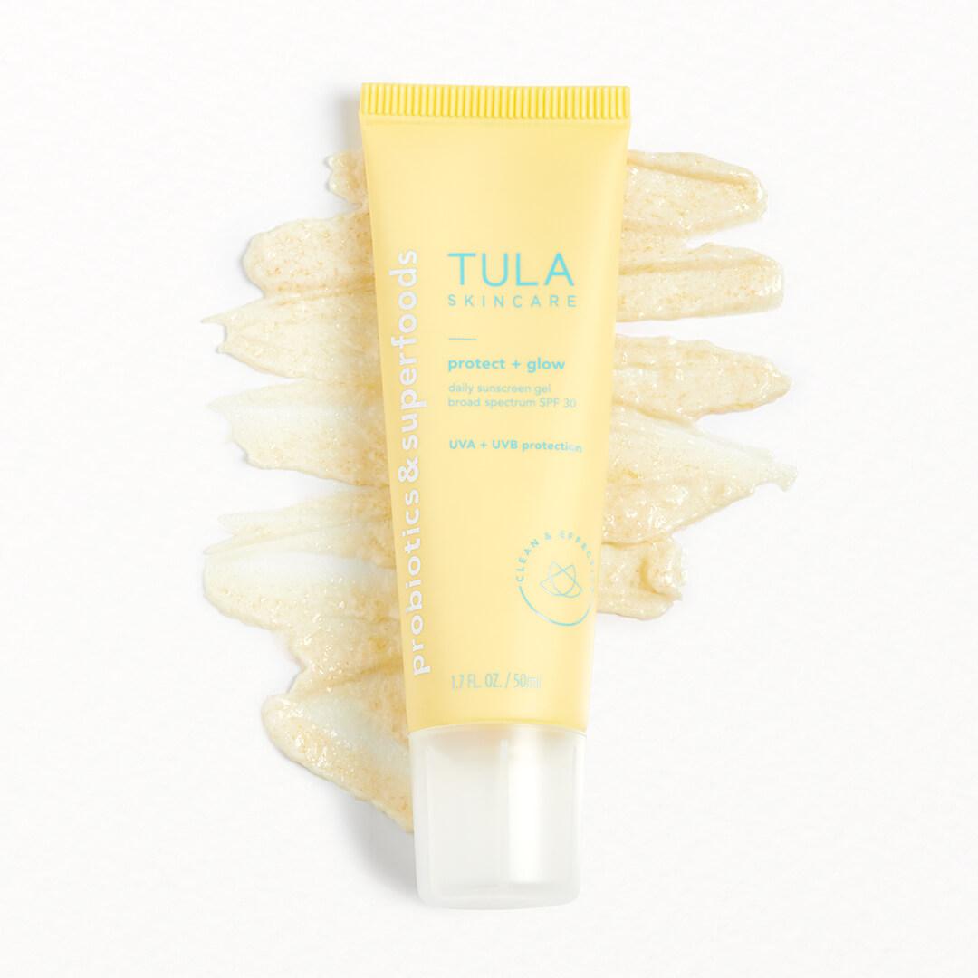 An image of TULA Protect + Glow Daily Sunscreen SPF 30 Gel. Mobile