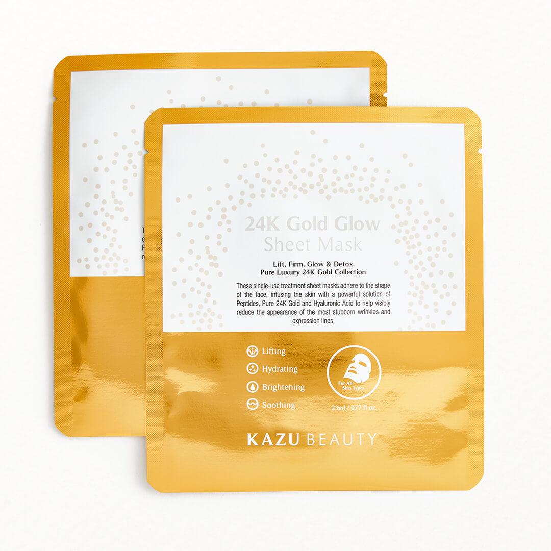 KAZU BEAUTY 24K Gold Glow Sheet Mask Duo Desktop