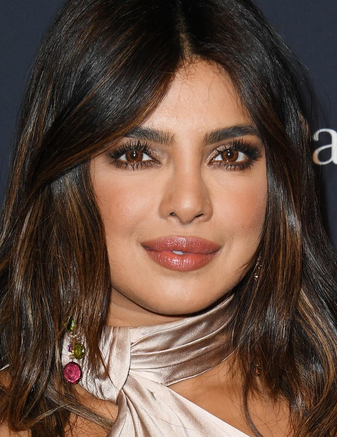 Priyanka Chopra looking glam in a shimmery smoky eye makeup look Desktop