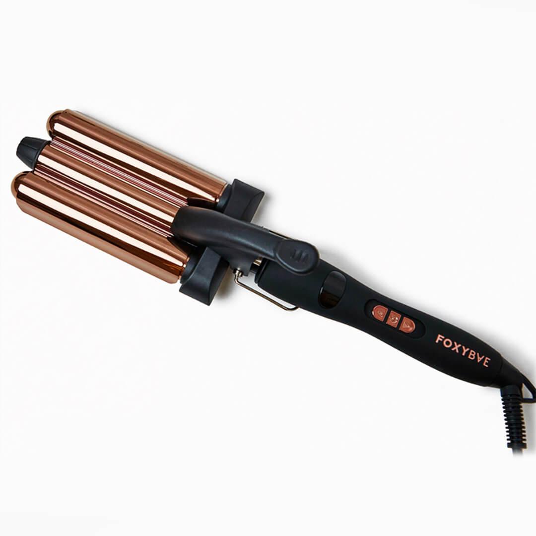 FOXYBAE Hair Rose Gold Wavy Baby Triple Waver Desktop