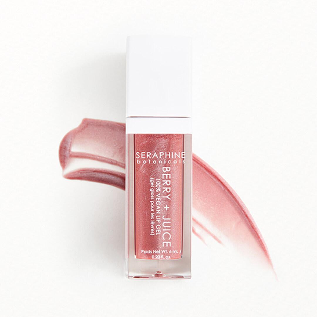 SERAPHINE BOTANICALS Berry + Juice - 100% Vegan Lip Gel in Rose Currant Mobile