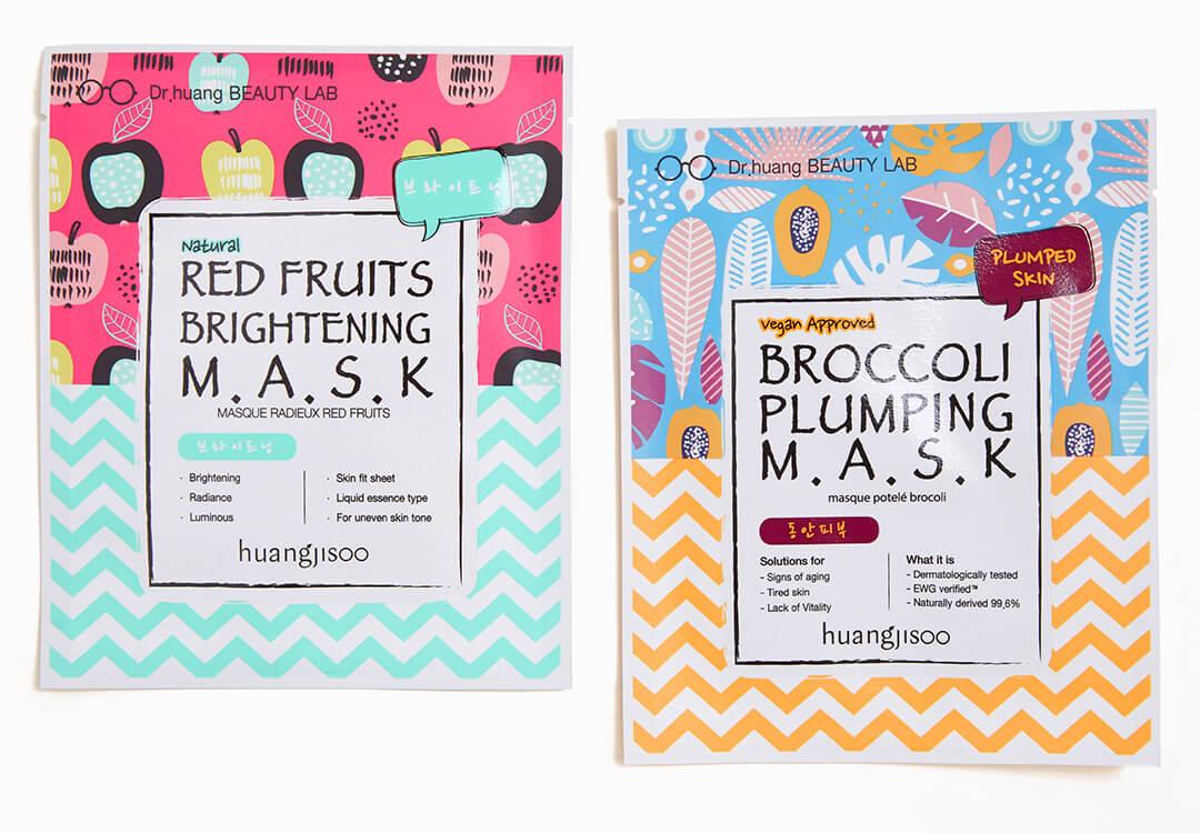 HUANGJISOO Broccoli Plumping Mask & Red Fruits Brightening Mask Mobile
