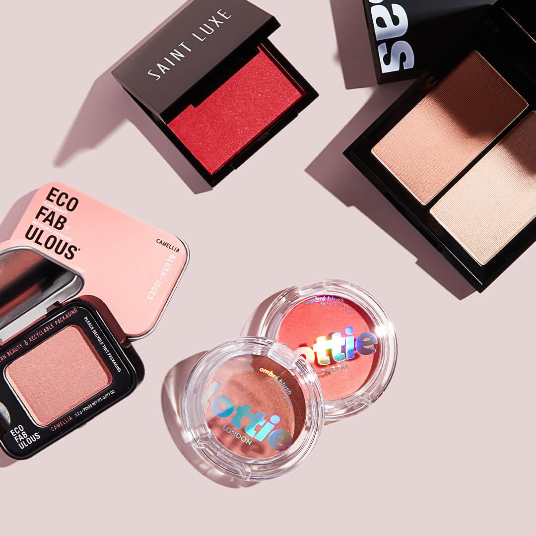 Blushes from various brands scattered Mobile