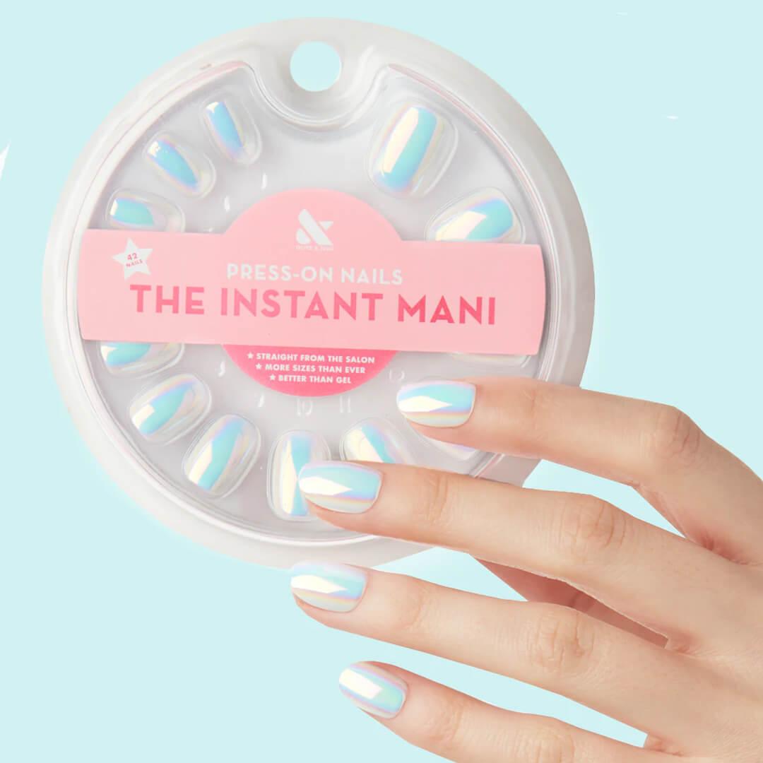 OLIVE & JUNE Diamond Holographic Press-ons Mobile